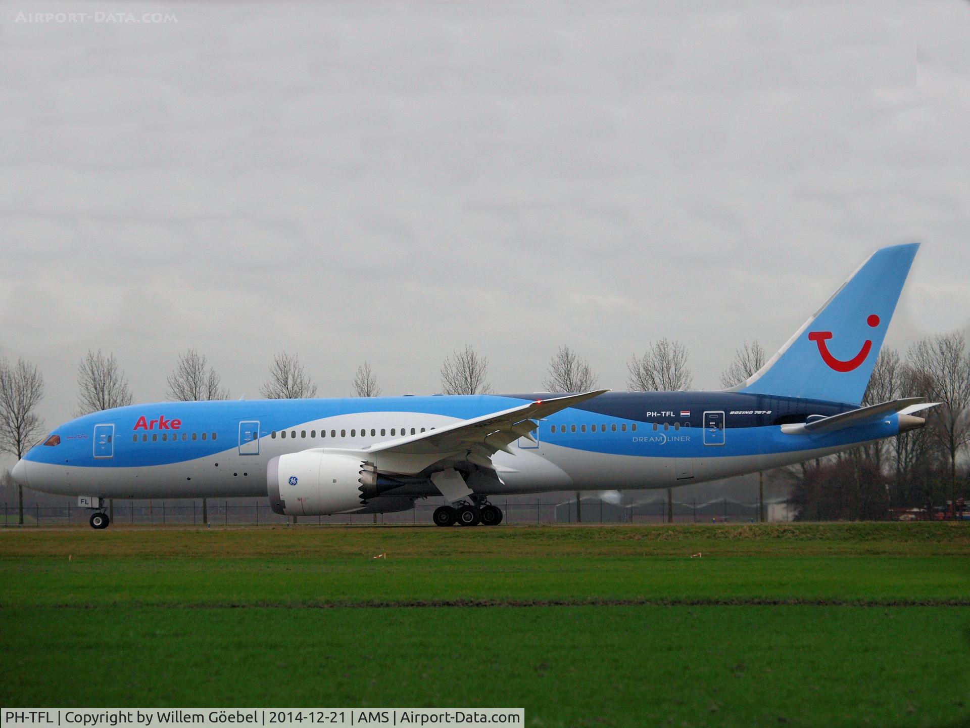 PH-TFL, 2014 Boeing 787-8 Dreamliner Dreamliner C/N 37228, Taxi from runway 18R to the gate of Schiphol Airport