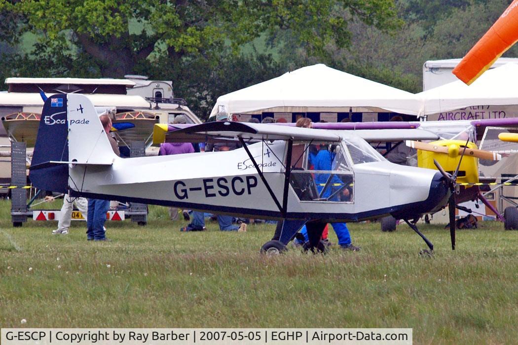 G-ESCP, 2004 Escapade Jabiru(1) C/N BMAA/HB/313, Just Aircraft Escapade 912(1) [BMAA/HB/313] Popham~G 05/05/2007
