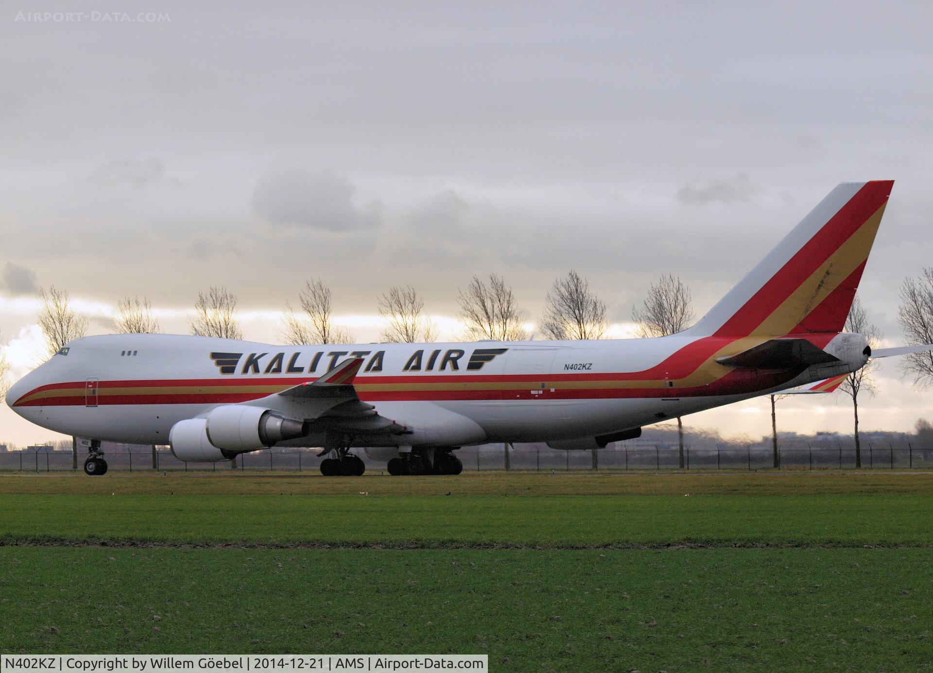 N402KZ, 2005 Boeing 747-481F C/N 34017, Taxi from runway 18R to the gate of Schiphol Airport