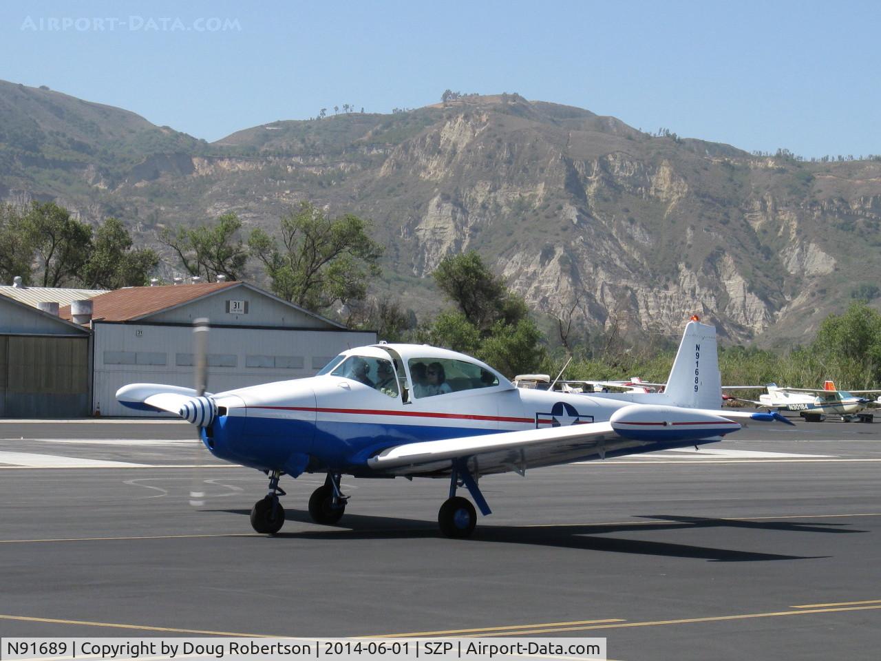 N91689, 1946 North American Navion (NA-145) C/N NAV-4-431, 1946 North American NAVION, Continental E225 upgrade, Young Eagles flight, taxi to Rwy 22
