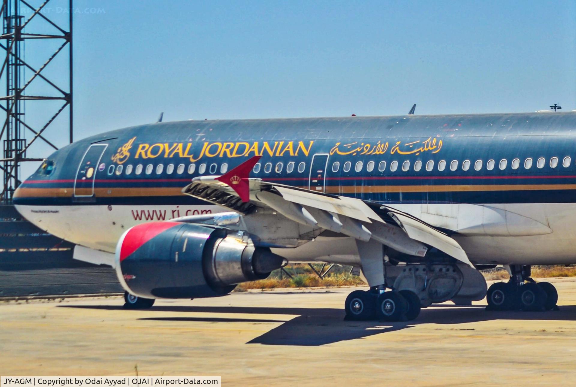 JY-AGM, 1989 Airbus A310-304 C/N 491, An Old Airbus A310 Royal Jordanian , At Amman Queen Alia Airpor ,