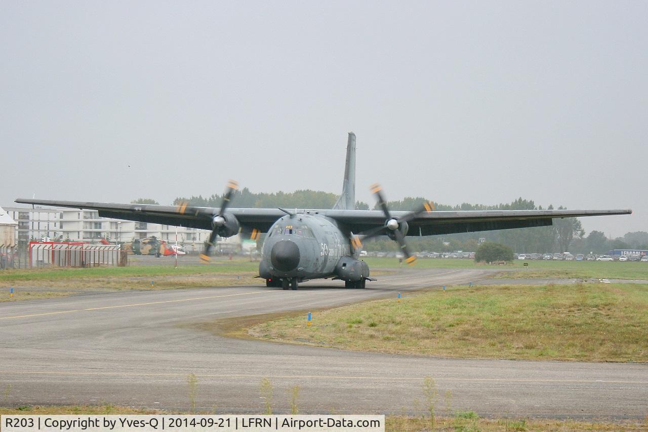 R203, Transall C-160R C/N 203, R203 - Transall C-160R  (64-GC), Taxiing to holding point, Rennes-St Jacques airport (LFRN-RNS) Air show 2014