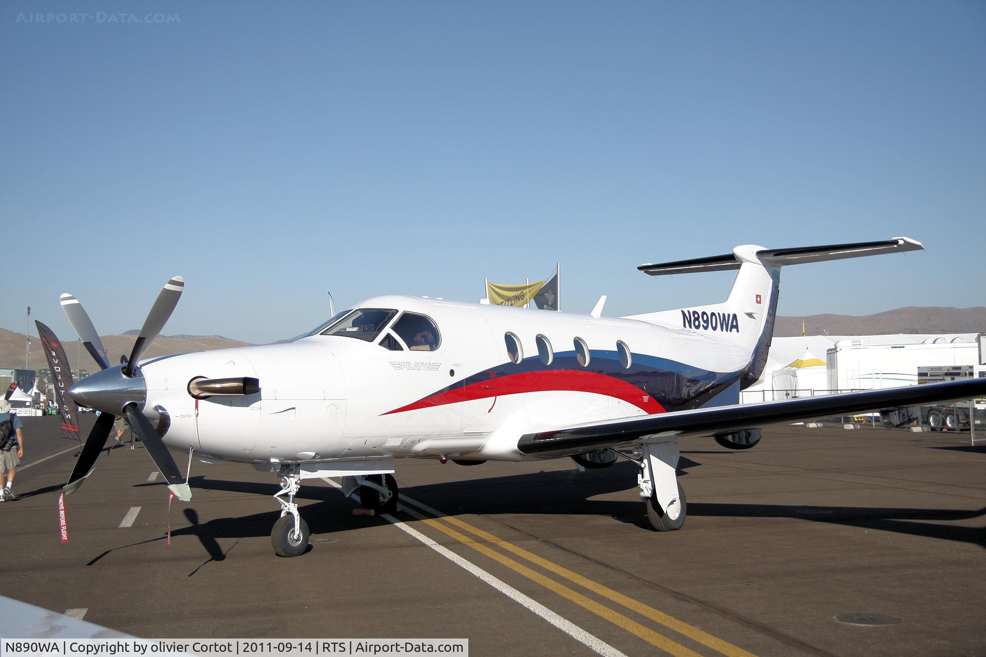 N890WA, 2009 Pilatus PC-12/47E C/N 1189, Reno static display