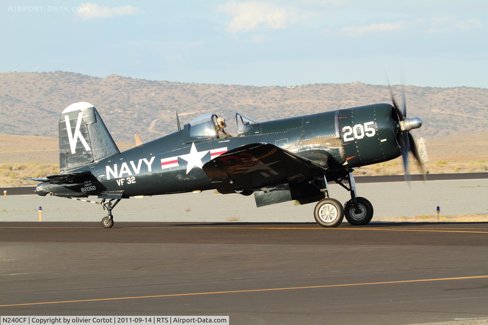 N240CF, 1945 Vought F4U-4 Corsair C/N 9513, shinny Corsair