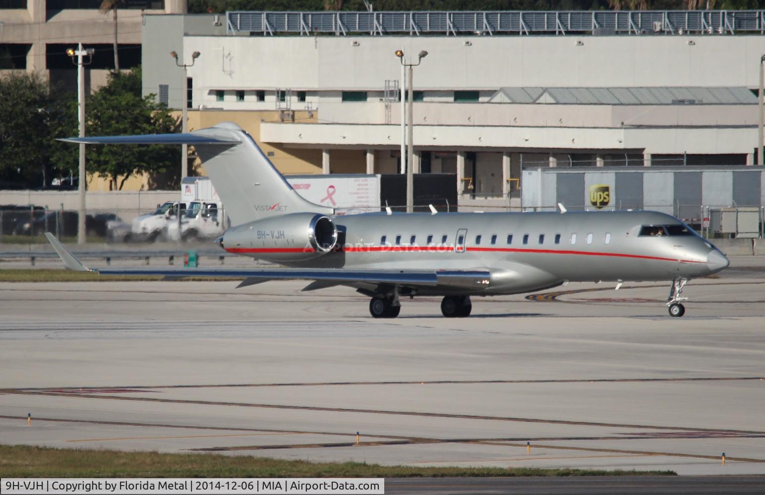 9H-VJH, 2013 Bombardier BD-700-1A10 Global 6000 C/N 9585, Vista Jet Malta Global 6000