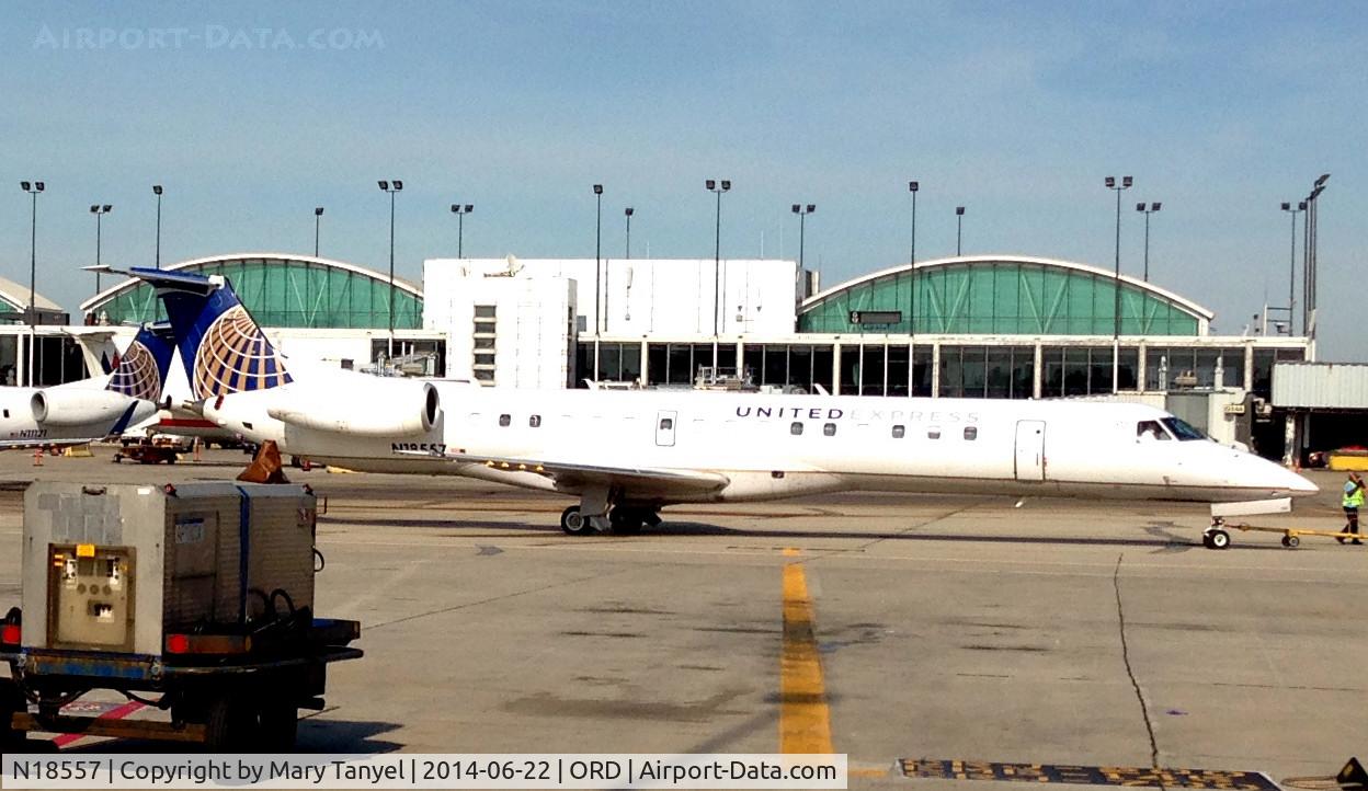N18557, 2002 Embraer ERJ-145LR (EMB-145LR) C/N 145596, Taxiing @ ORD