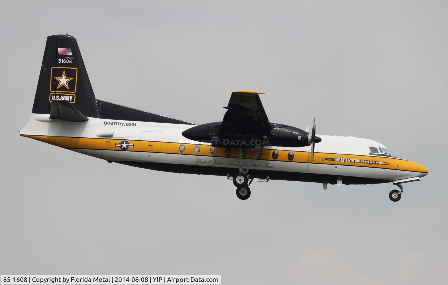85-1608, 1984 Fokker C-31A (F27-400M) Troopship C/N 10668, Golden Knights