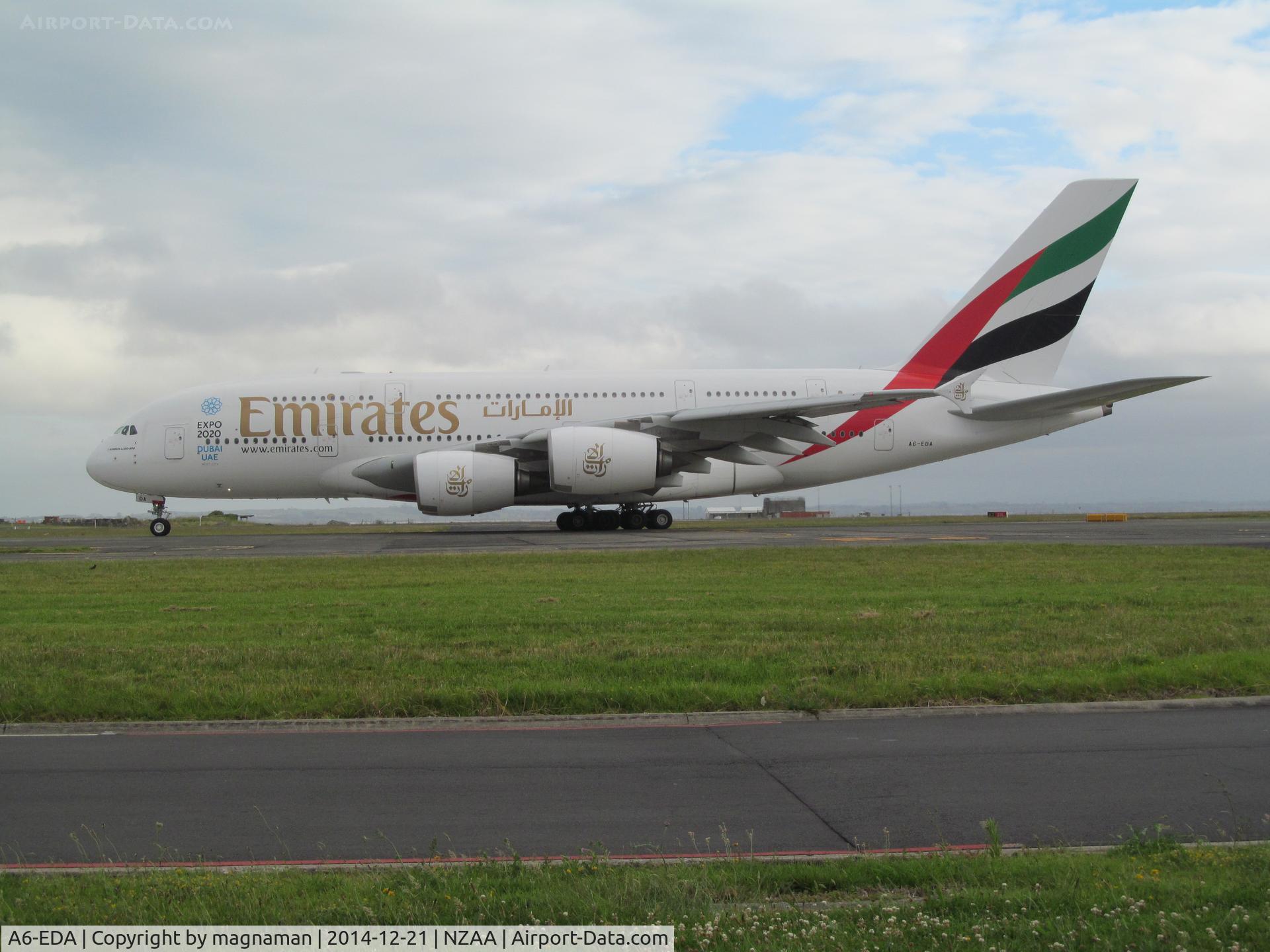 A6-EDA, 2007 Airbus A380-861 C/N 011, passing by