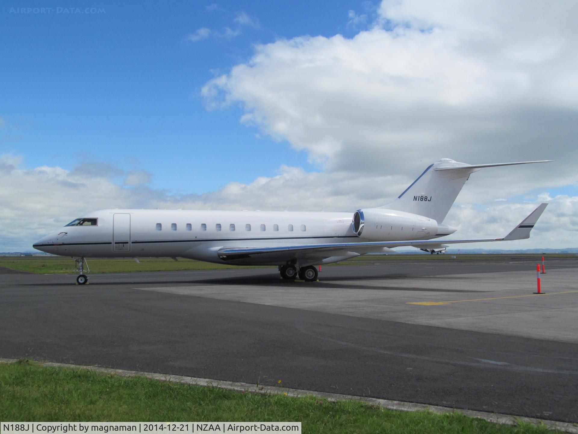 N188J, 2010 Bombardier BD-700-1A11 Global 5000 C/N 9383, On skycare stand