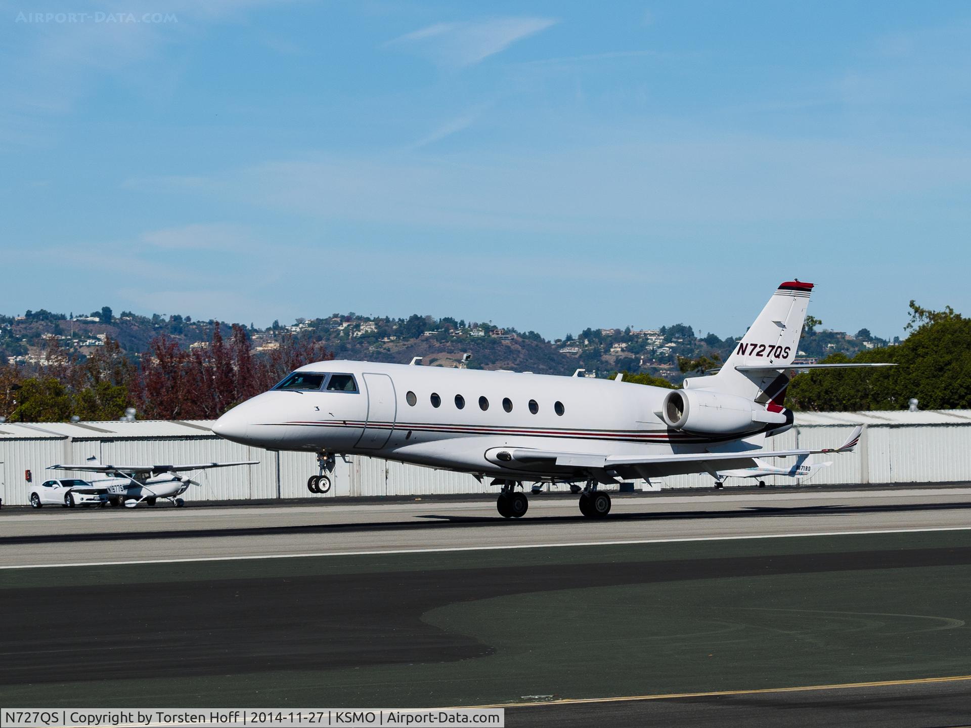 N727QS, 2005 Israel Aircraft Industries Gulfstream 200 C/N 113, N727QS arriving on RWY 21