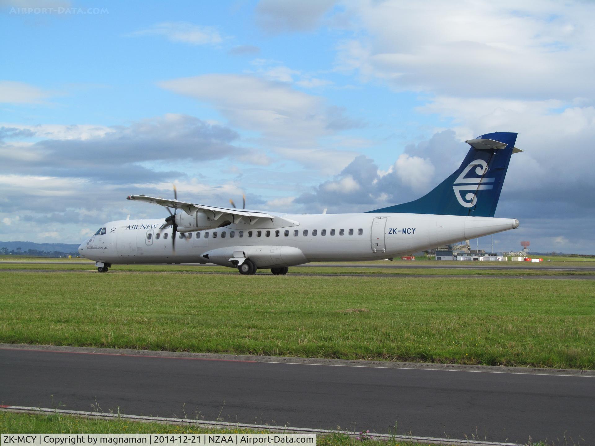 ZK-MCY, 2003 ATR 72-212A C/N 703, on taxiway for departure