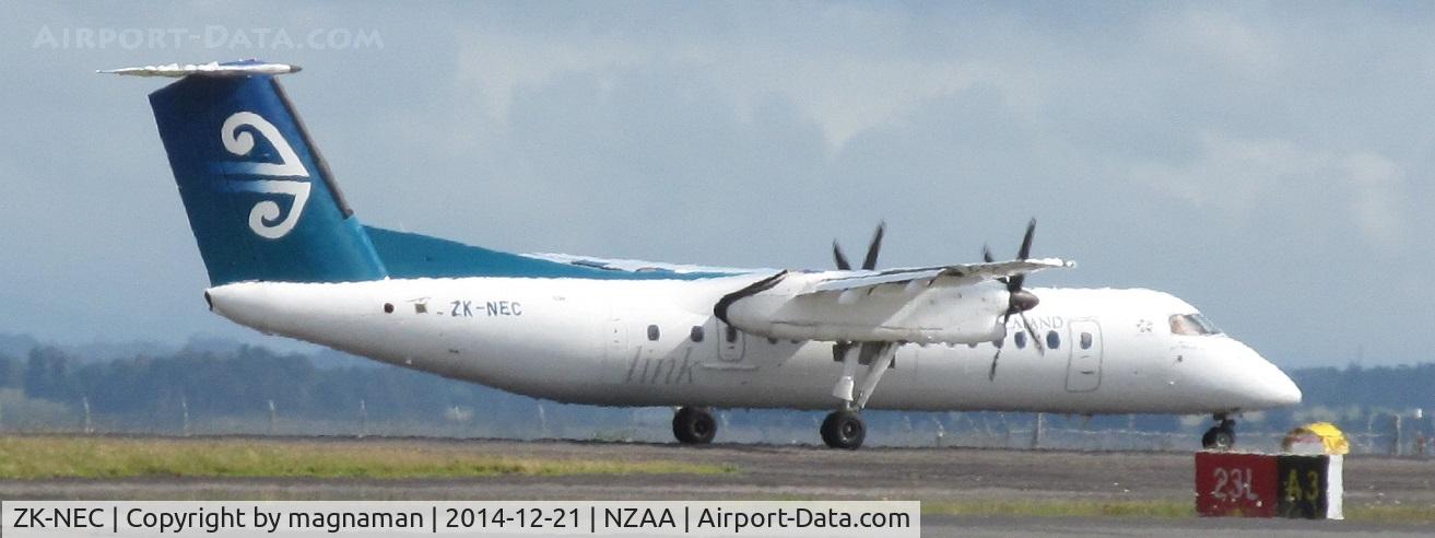 ZK-NEC, 2005 De Havilland Canada DHC-8-311Q Dash 8 C/N 616, just landed in the heat