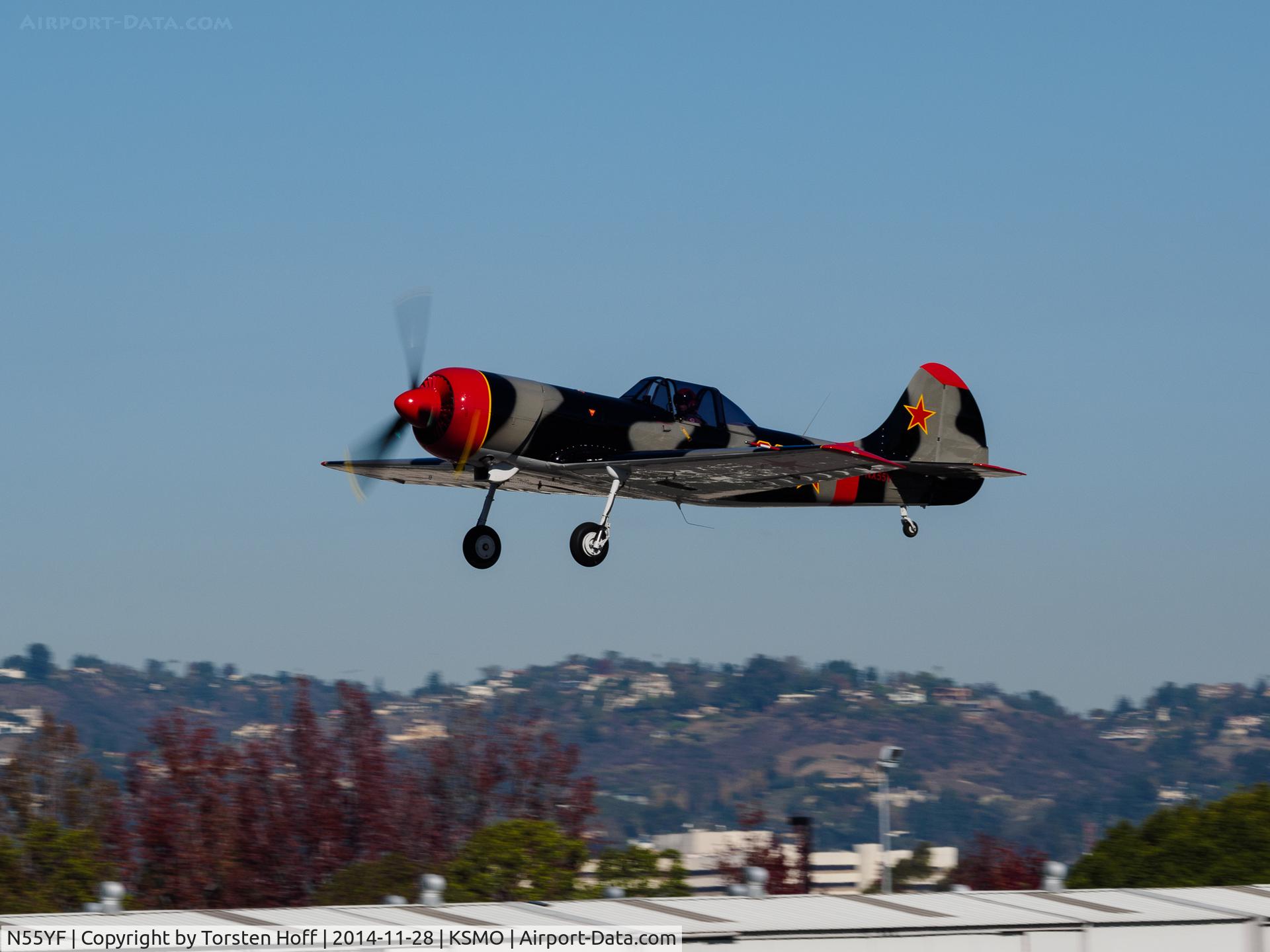 N55YF, 1985 Yakovlev Yak-50 C/N 853104, NX55YF departing from RWY 21