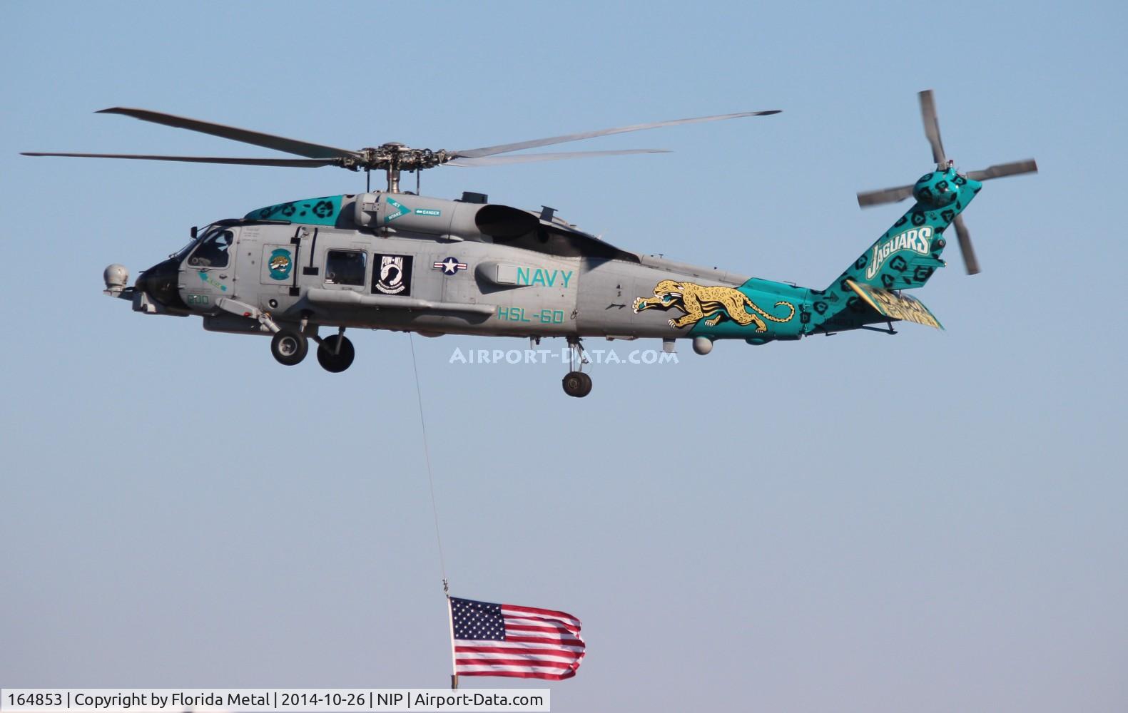 164853, Sikorsky SH-60B Seahawk C/N 70-1936, SH-60B Seahawk with the Jacksonville Jaguars (NFL team) logo