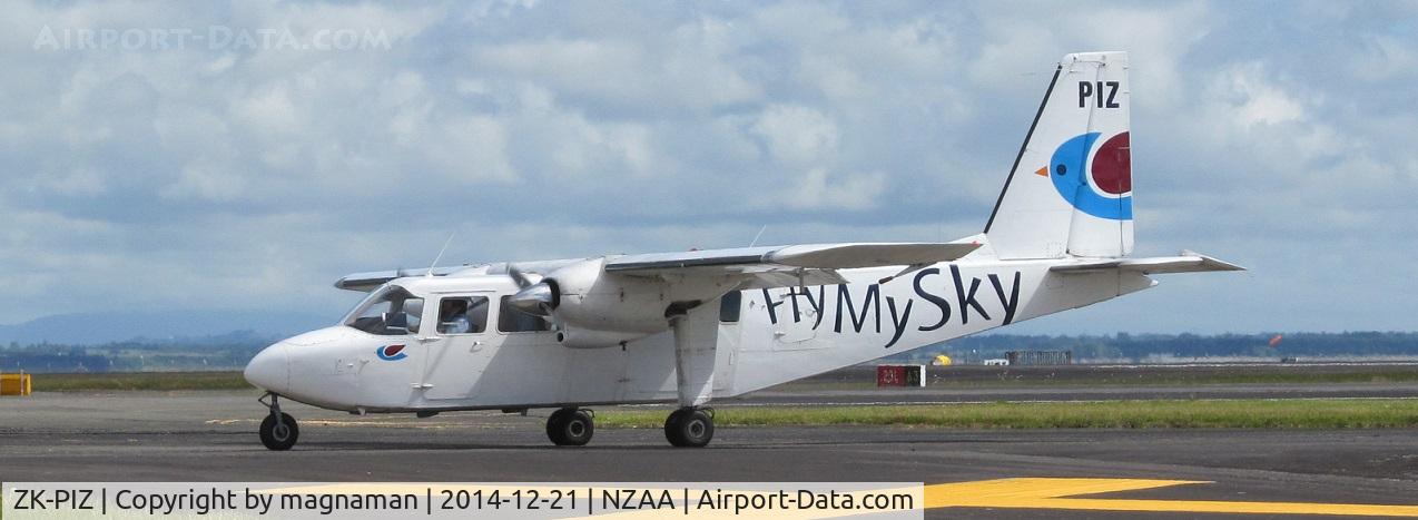 ZK-PIZ, 1977 Britten-Norman BN-2A-26 Islander C/N 2012, taxi for departure