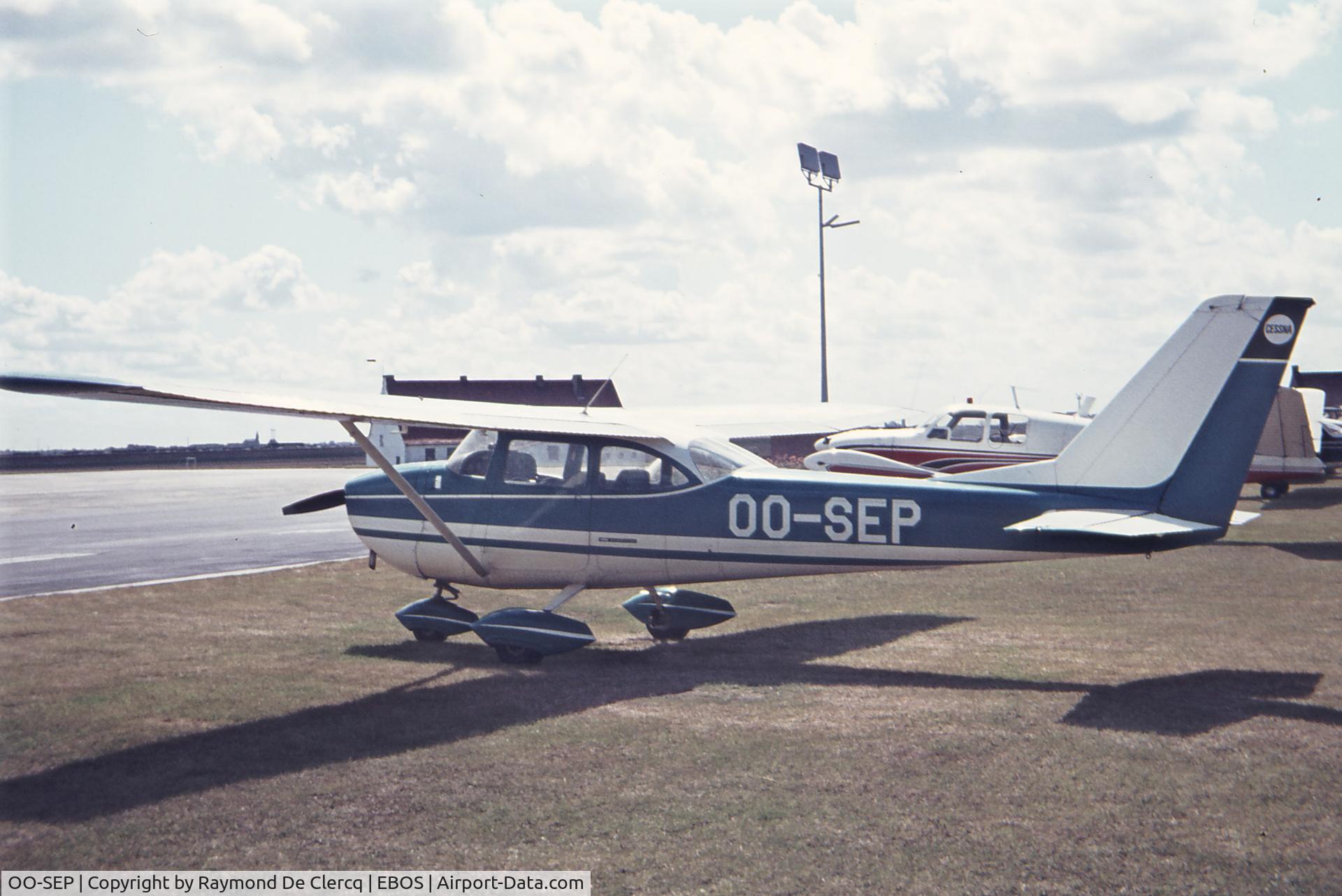 OO-SEP, 1965 Reims F172G Skyhawk C/N 0183, At Ostend in early 70's.