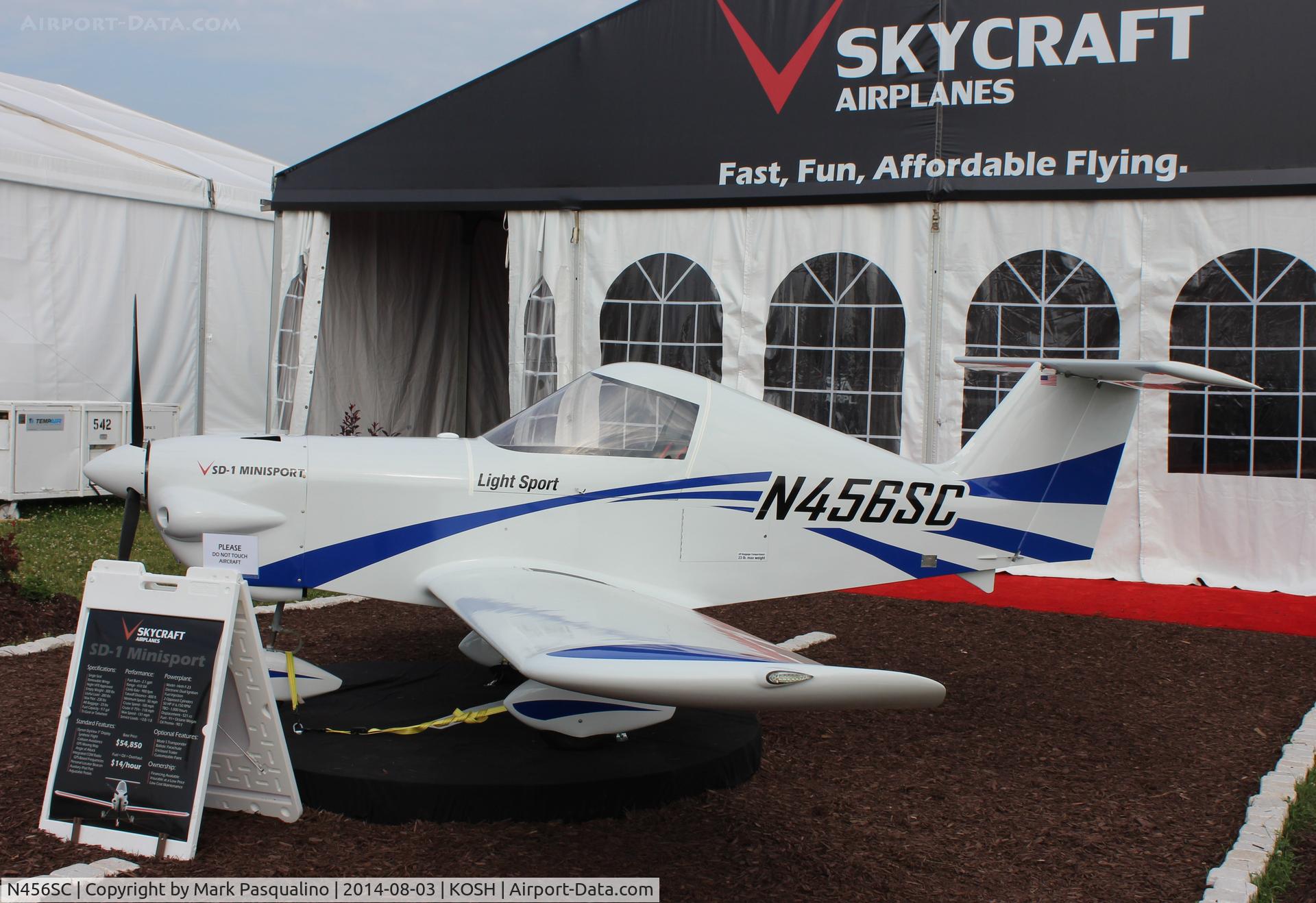 N456SC, 2013 Skycraft SD-1 Minisport TGC C/N SD1-0201TGC, Skycraft SD-1 Minisport TGC