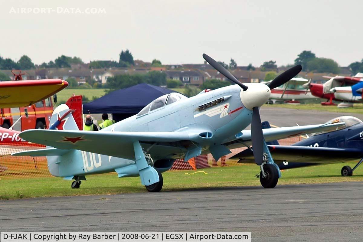 D-FJAK, 1996 Yakovlev Yak-3UA C/N 0470107, Yakovlev Yak-3UA [0470107] North Weald~G 21/06/2008