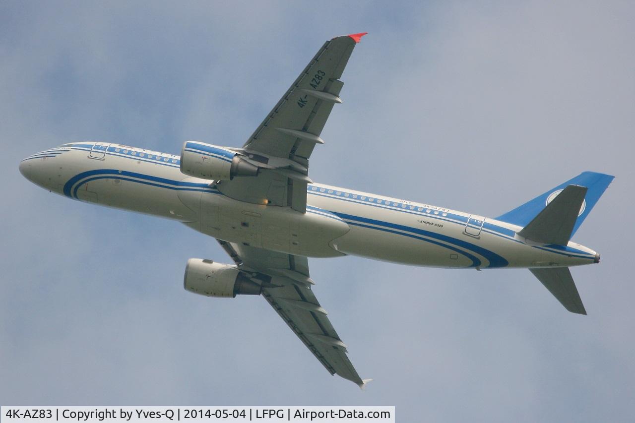 4K-AZ83, 2006 Airbus A320-214 C/N 2685, Azerbaijan Airlines Airbus A320-214, Take off rwy 27L, Roissy Charles De Gaulle airport (LFPG-CDG)