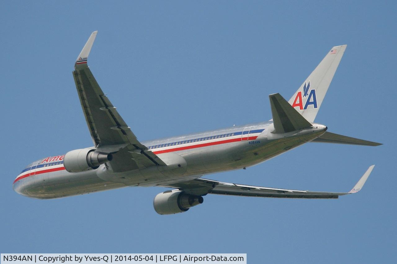 N394AN, 1998 Boeing 767-323/ER C/N 29431, American Airlines Boing 767-323ER, Take off rwy 27L, Roissy Charles De Gaulle airport (LFPG-CDG)