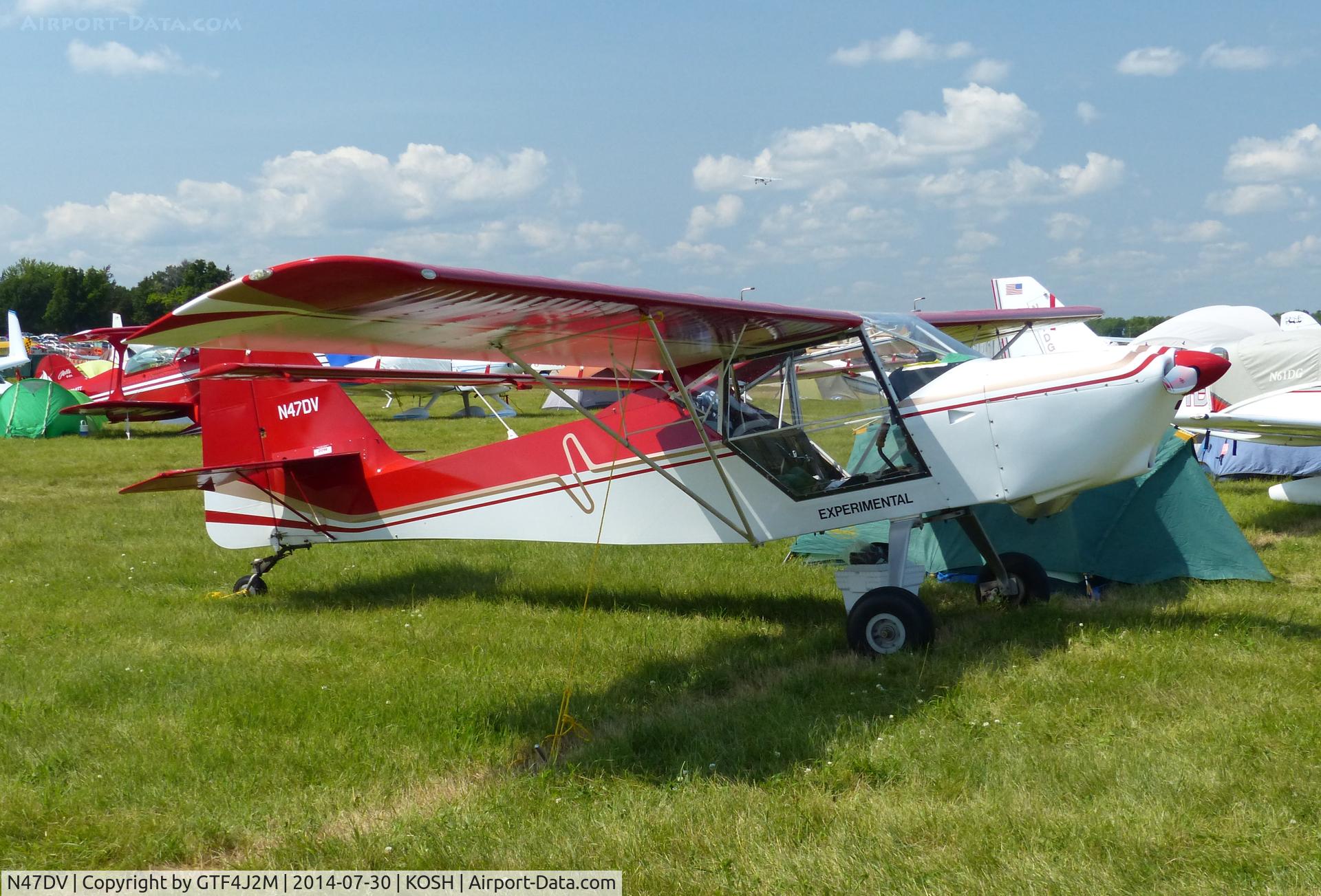 N47DV, Devries Wm H KITFOX SPORT C/N SP0206-005, N47DV   at Oshkosh 30.7.14