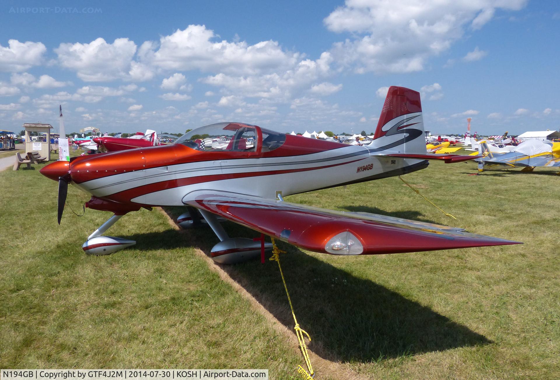 N194GB, 2013 Vans RV-9A C/N 90623, N194GB   at Oshkosh 30.7.14