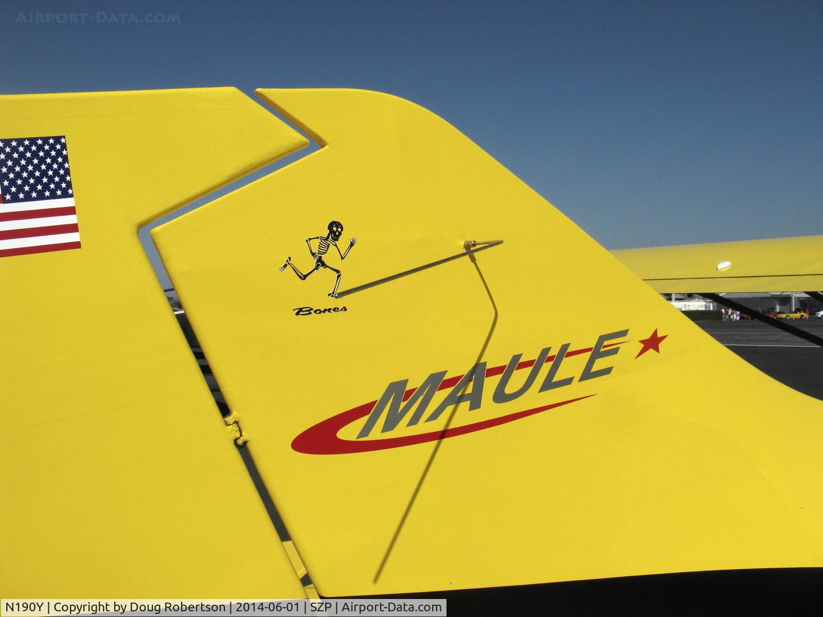N190Y, 2005 Maule M-7-235B Super Rocket C/N 23085C, 2005 Maule M-7-235B SUPER ROCKET, Lycoming O-540-W1AD 235 Hp, 'Bones' logo