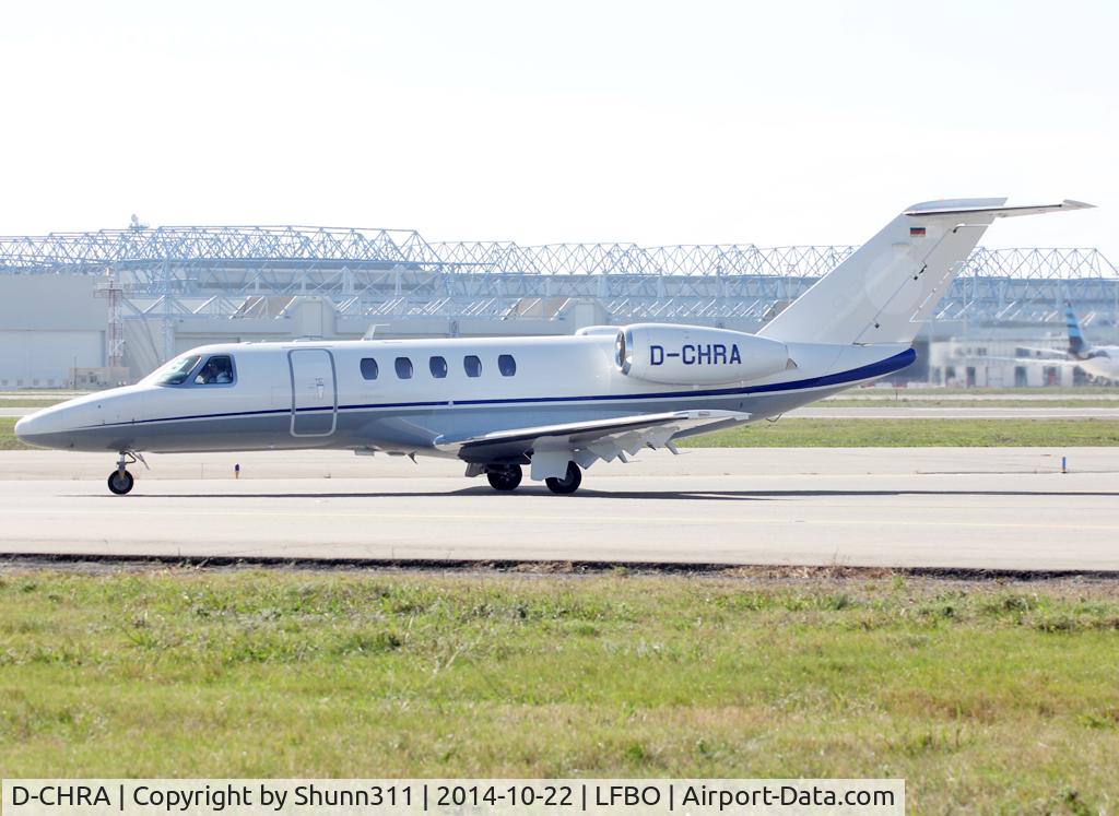 D-CHRA, 2011 Cessna 525C CitationJet CJ4 C/N 525C-0058, Taxiing to the General Aviation area...