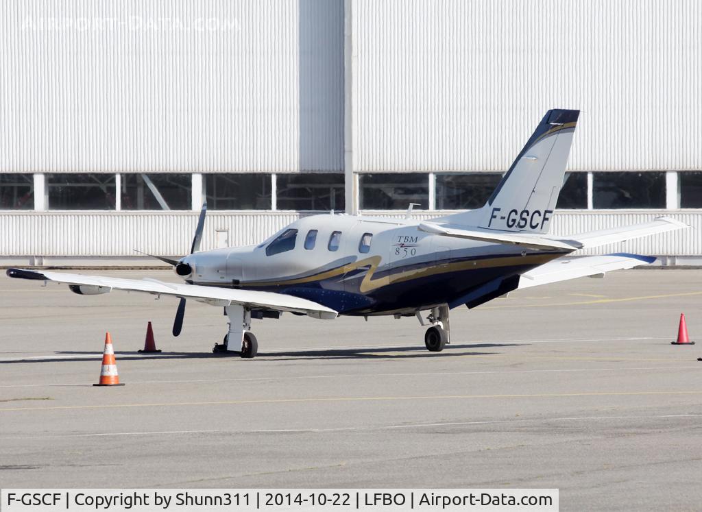 F-GSCF, 2006 Socata TBM-850 C/N 383, Parked a the General Aviation area...