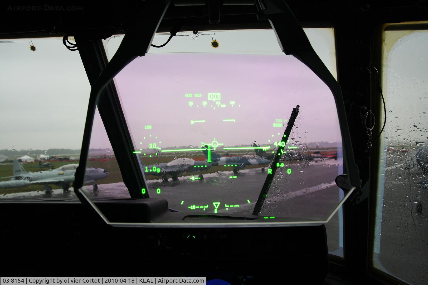 03-8154, 2003 Lockheed Martin C-130J-30 Super Hercules C/N 382-5557, the big HUD of the C-130J