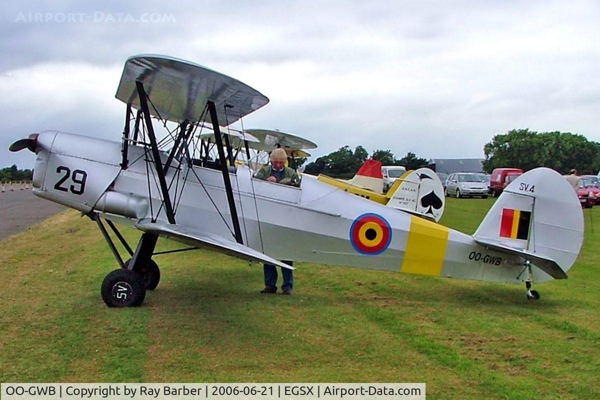 OO-GWB, 1951 Stampe-Vertongen SV-4B C/N 1171, Stampe et Vertongen Stampe SV.4B [1171] North Weald~G 21/06/2008
