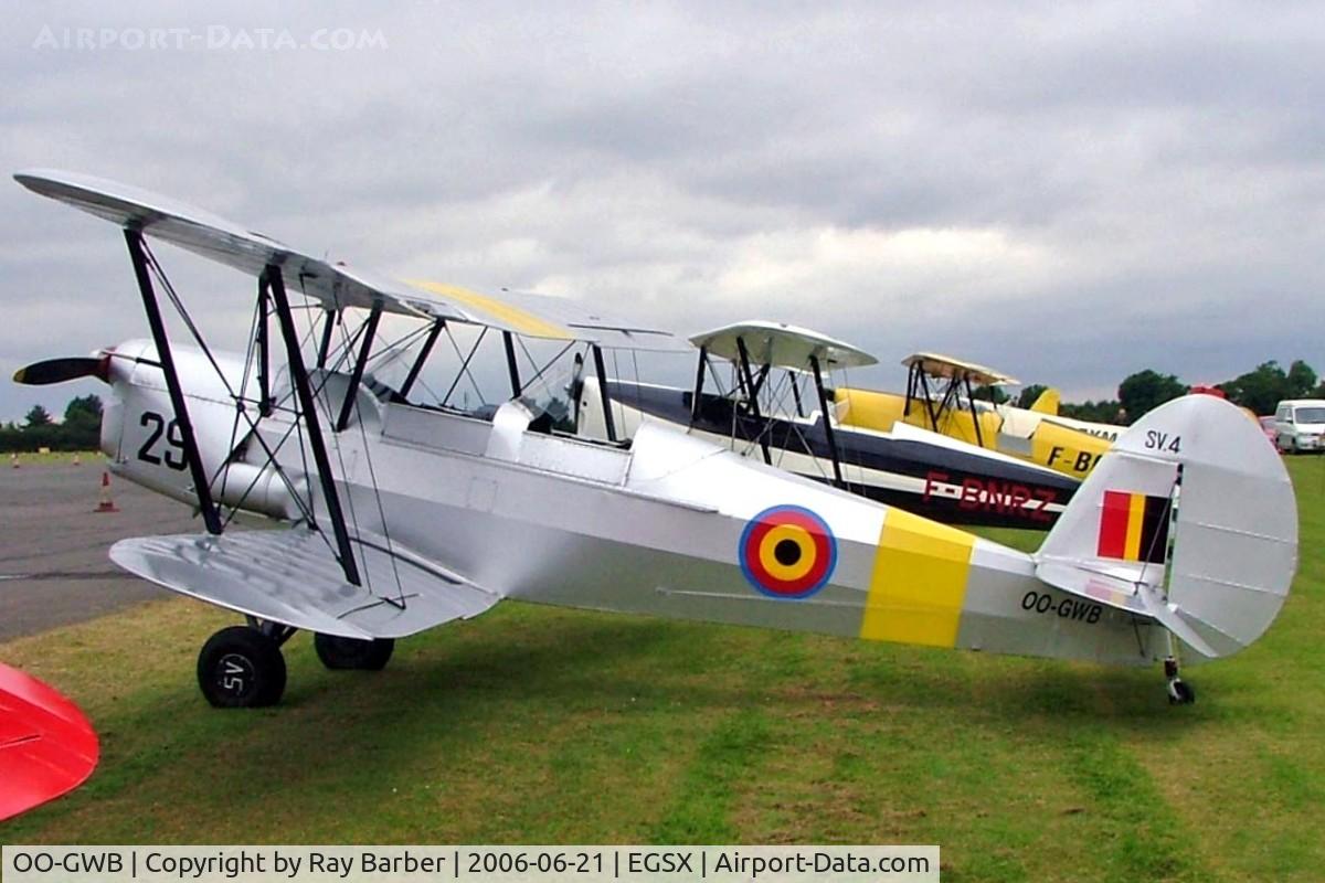 OO-GWB, 1951 Stampe-Vertongen SV-4B C/N 1171, Stampe et Vertongen Stampe SV.4B [1171] North Weald~G 21/06/2008