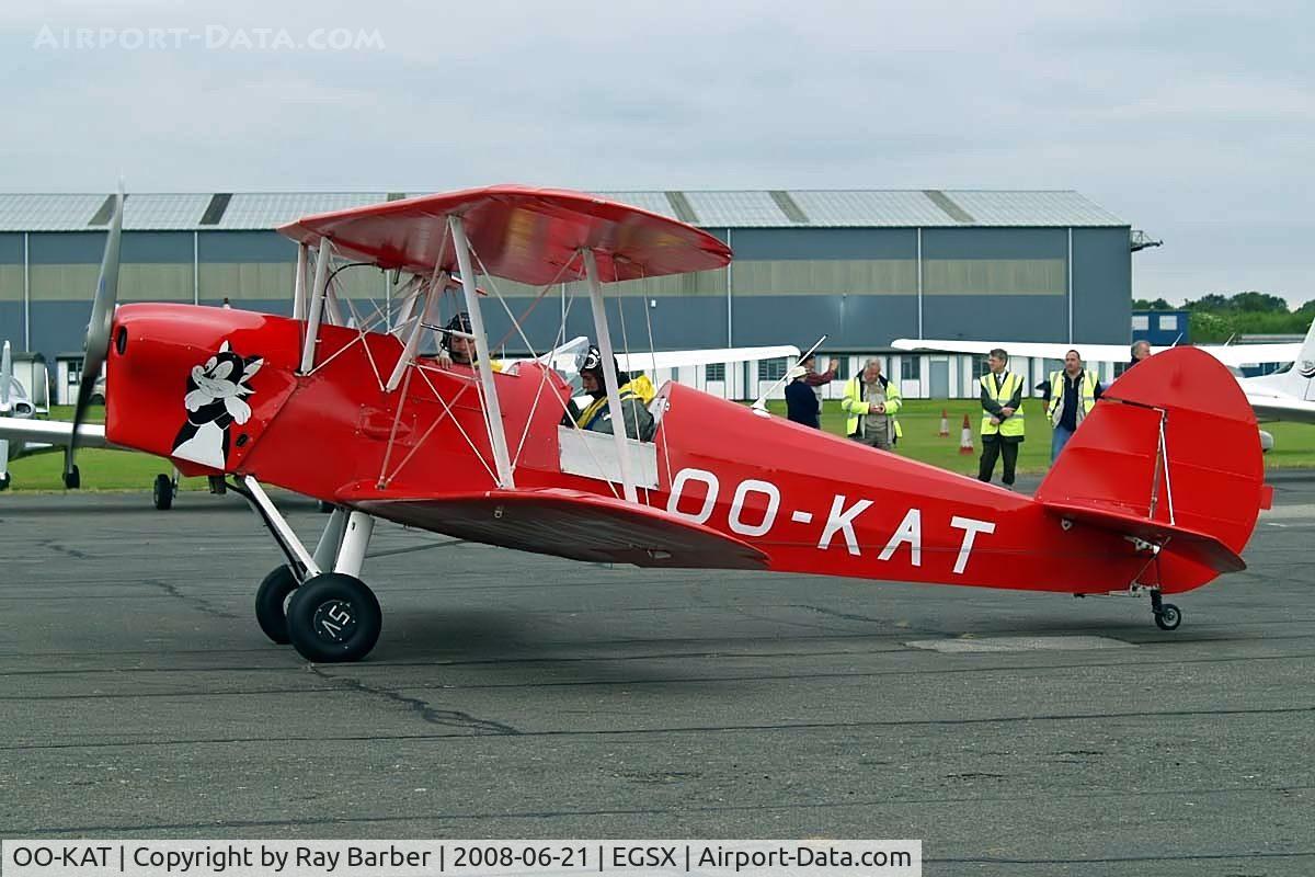 OO-KAT, 1946 Stampe-Vertongen SV-4E C/N 416, SNCAN Stampe SV.4C [416] North Weald~G 21/06/2008