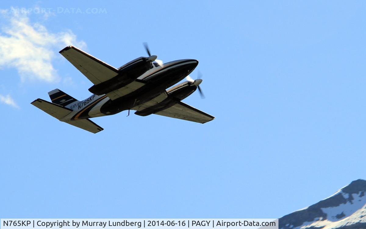 N765KP, 1982 Piper PA-31-350 Chieftain C/N 31-8253012, Departing from Skagway, Alaska.