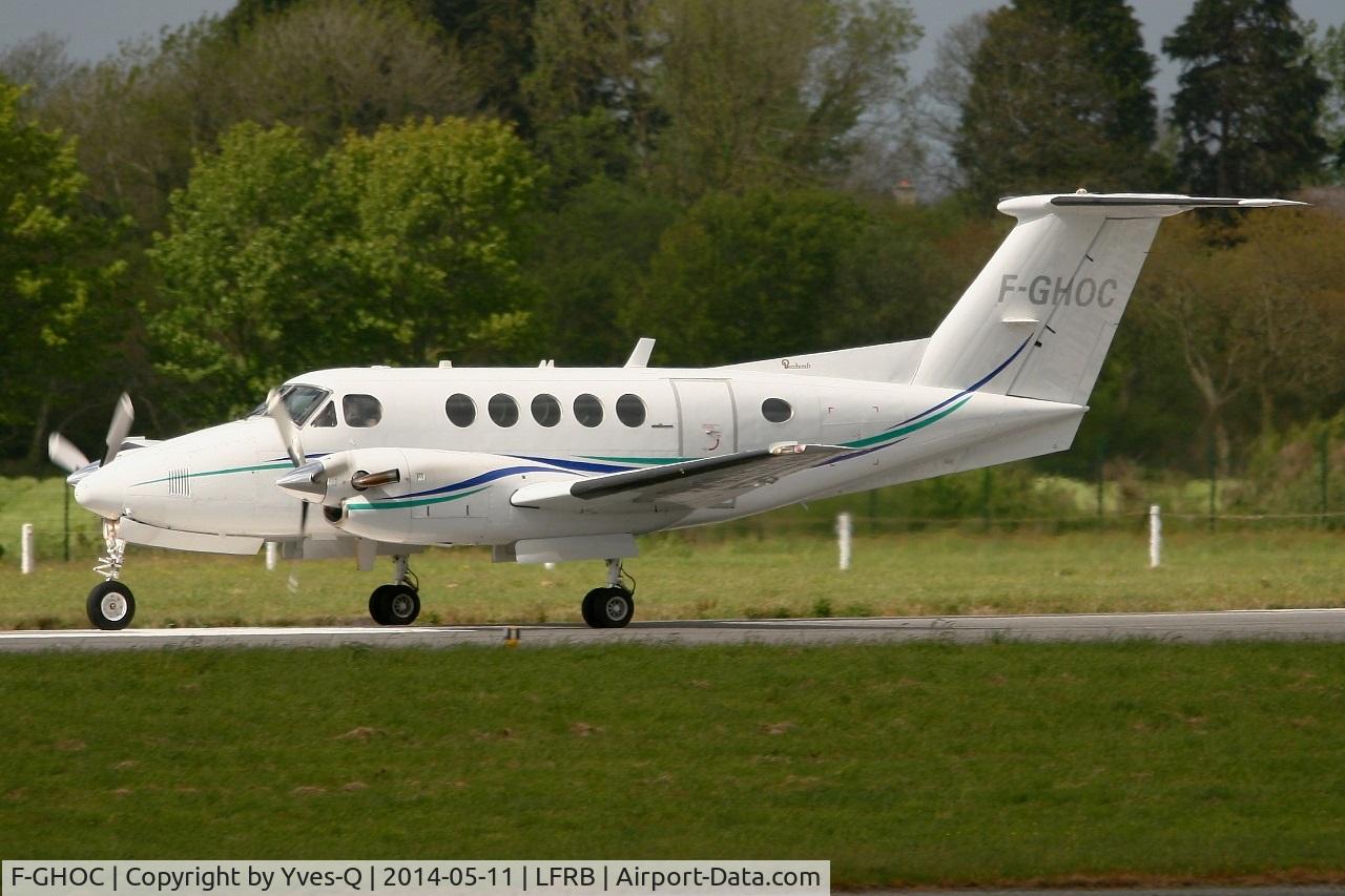 F-GHOC, 1978 Beech 200 Super King Air C/N BB-406, Beech 200 Super King Air, Take off rwy 25L, Brest-Bretagne airport (LFRB-BES)