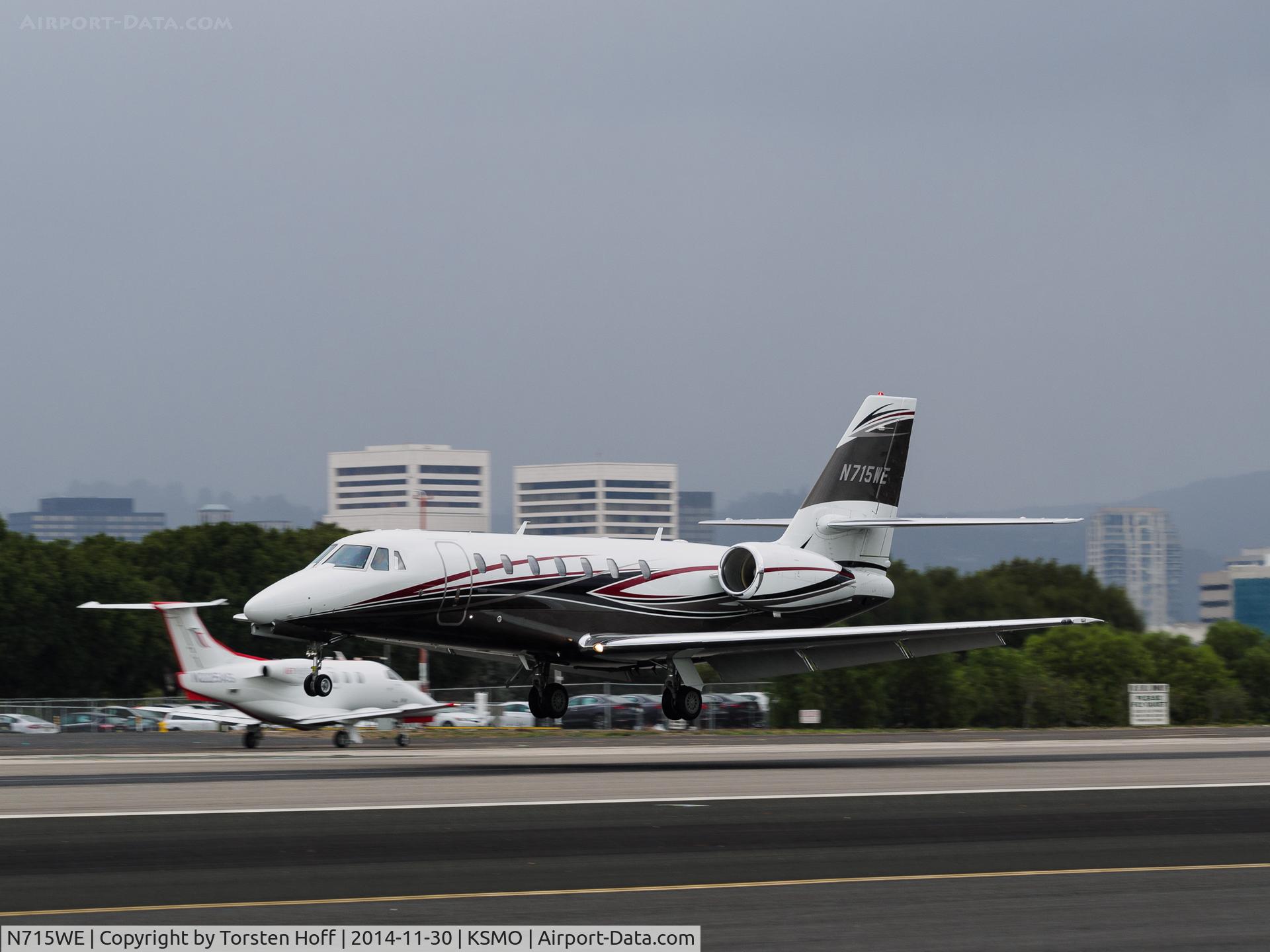 N715WE, 2009 Cessna 680 Citation Sovereign C/N 680-0286, N715WE arriving on RWY 21