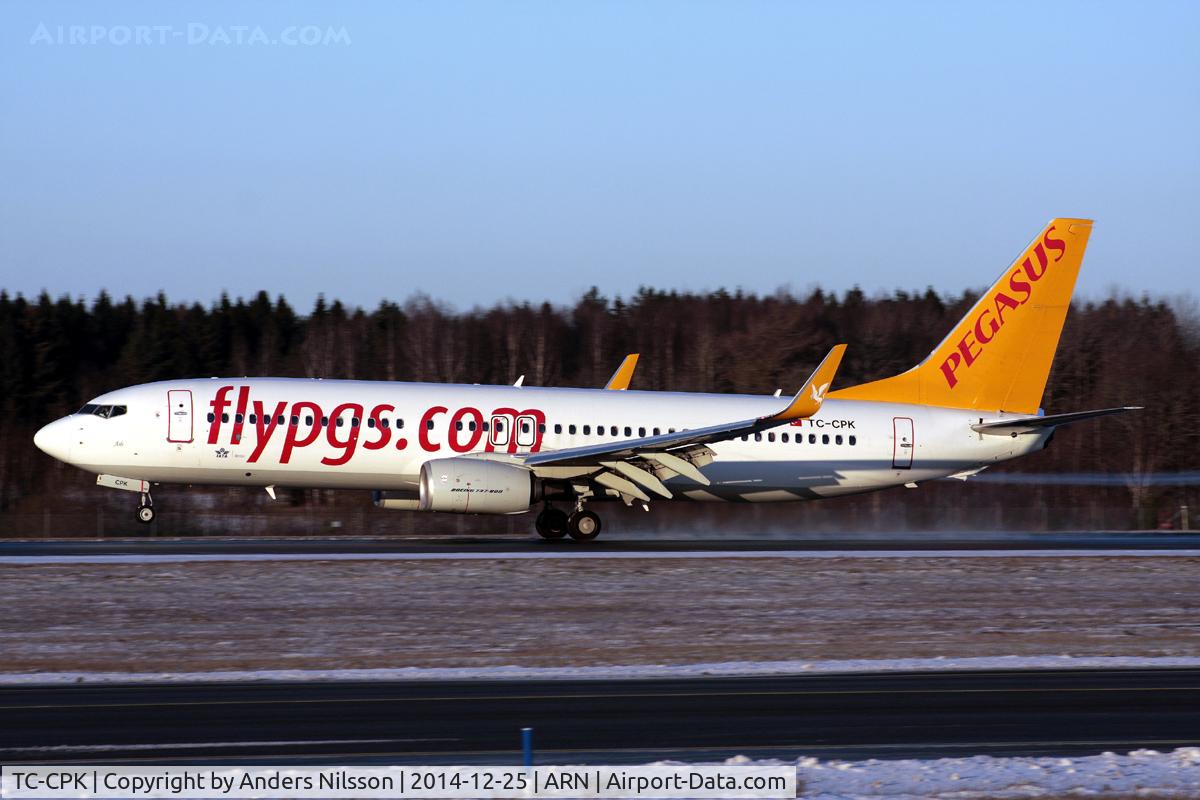 TC-CPK, 2013 Boeing 737-82R C/N 40009, Landing runway 26.