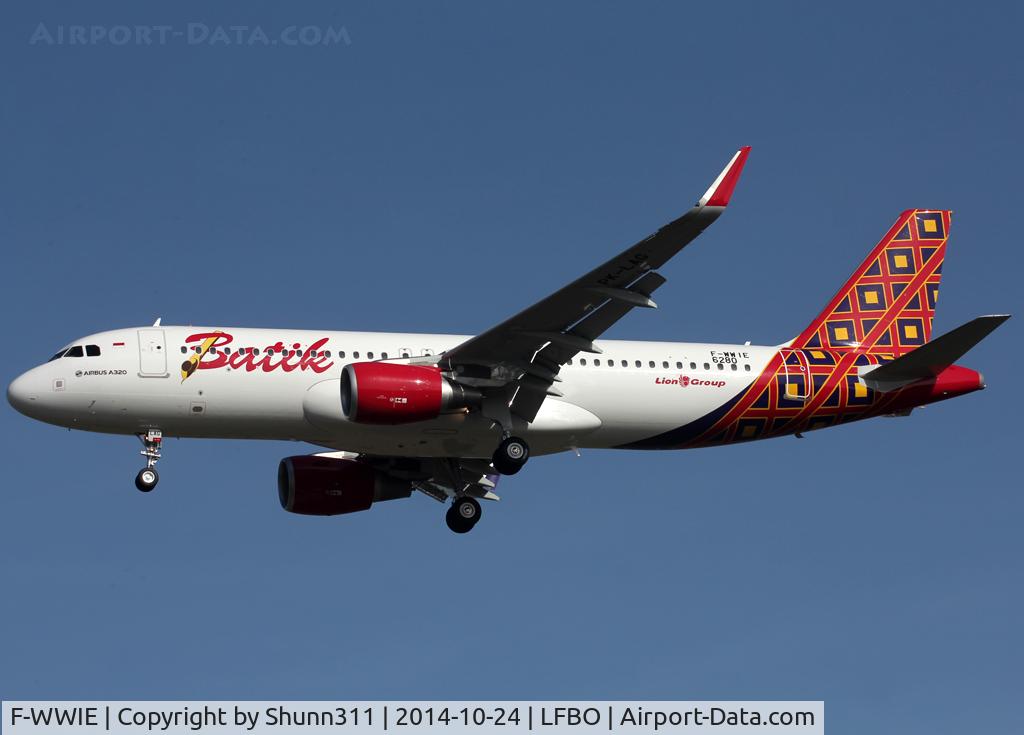 F-WWIE, 2014 Airbus A320-214 C/N 6280, C/n 6280 - To be PK-LAG