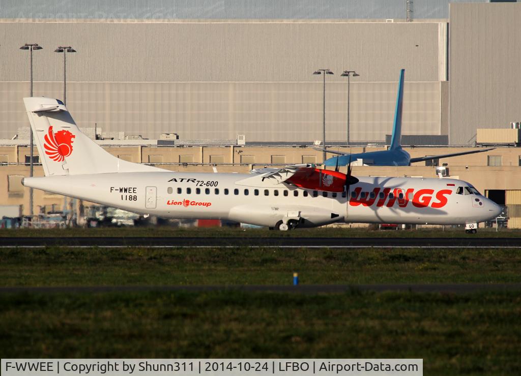 F-WWEE, 2014 ATR 72-600 C/N 1188, C/n 1188 - To be PK-WGQ