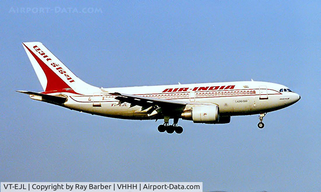 VT-EJL, 1985 Airbus A310-304 C/N 392, Airbus A310-304 [392] (Air India) Hong Kong Kai-Tak~B 01/11/1997