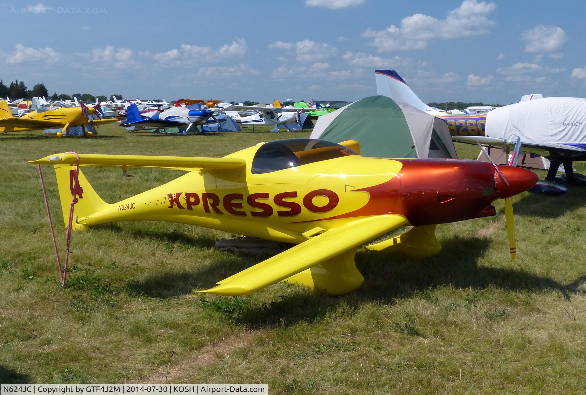 N624JC, 1988 QAC Quickie Q2 C/N 2838, N624JC  at Oshkosh 30.7.14