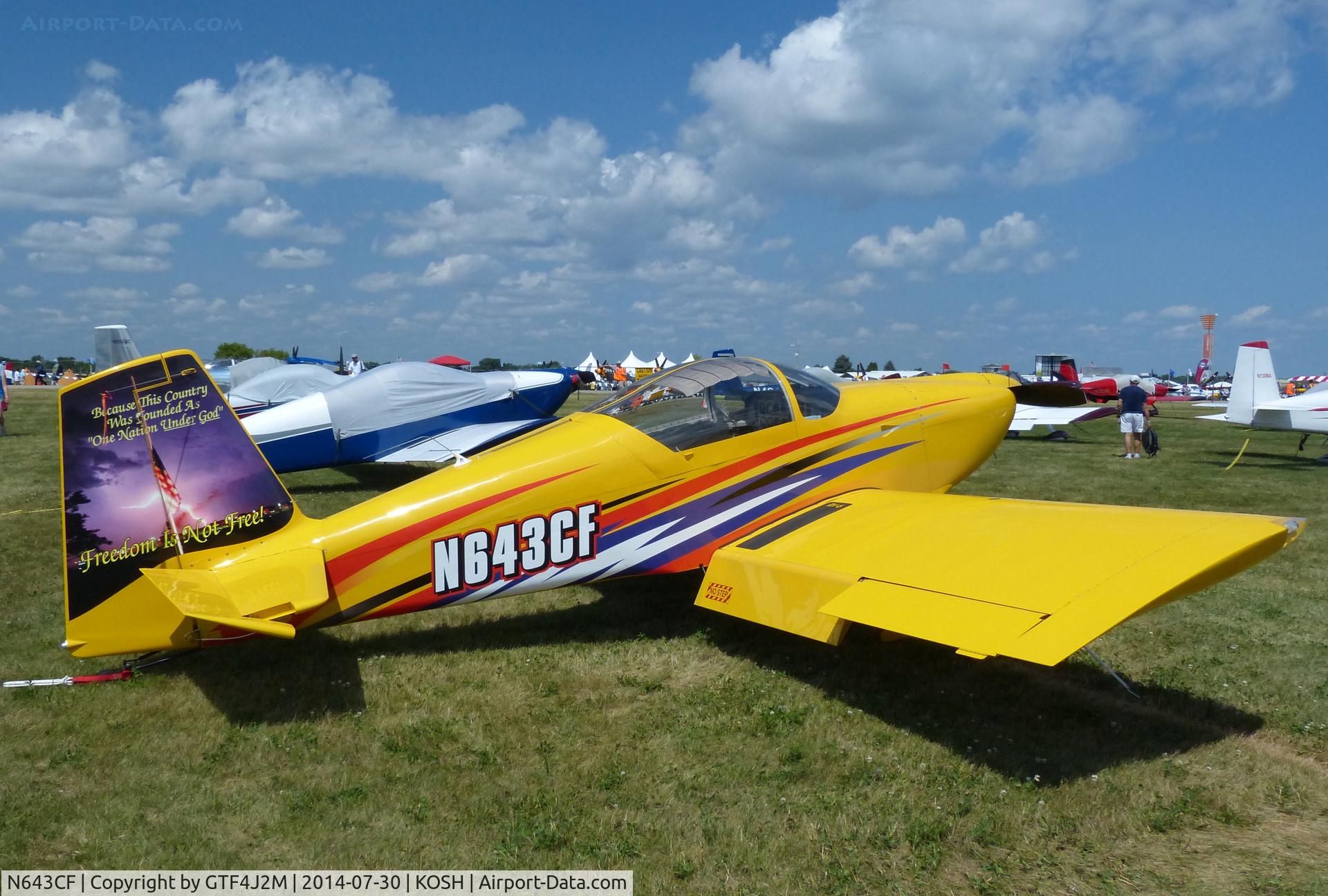 N643CF, 2007 Vans RV-6 C/N 24772, N643CF  at Oshkosh 30.7.14