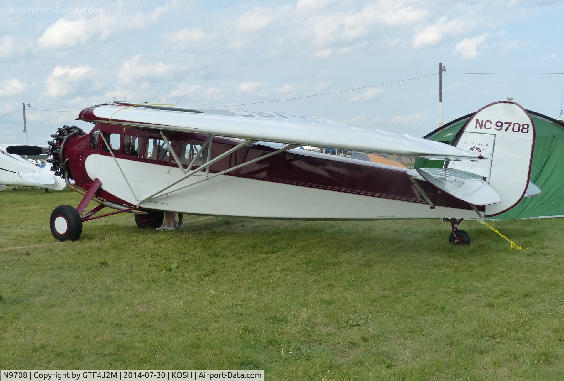 N9708, Fairchild 71 C/N 37, N9708  at Oshkosh 30.7.14