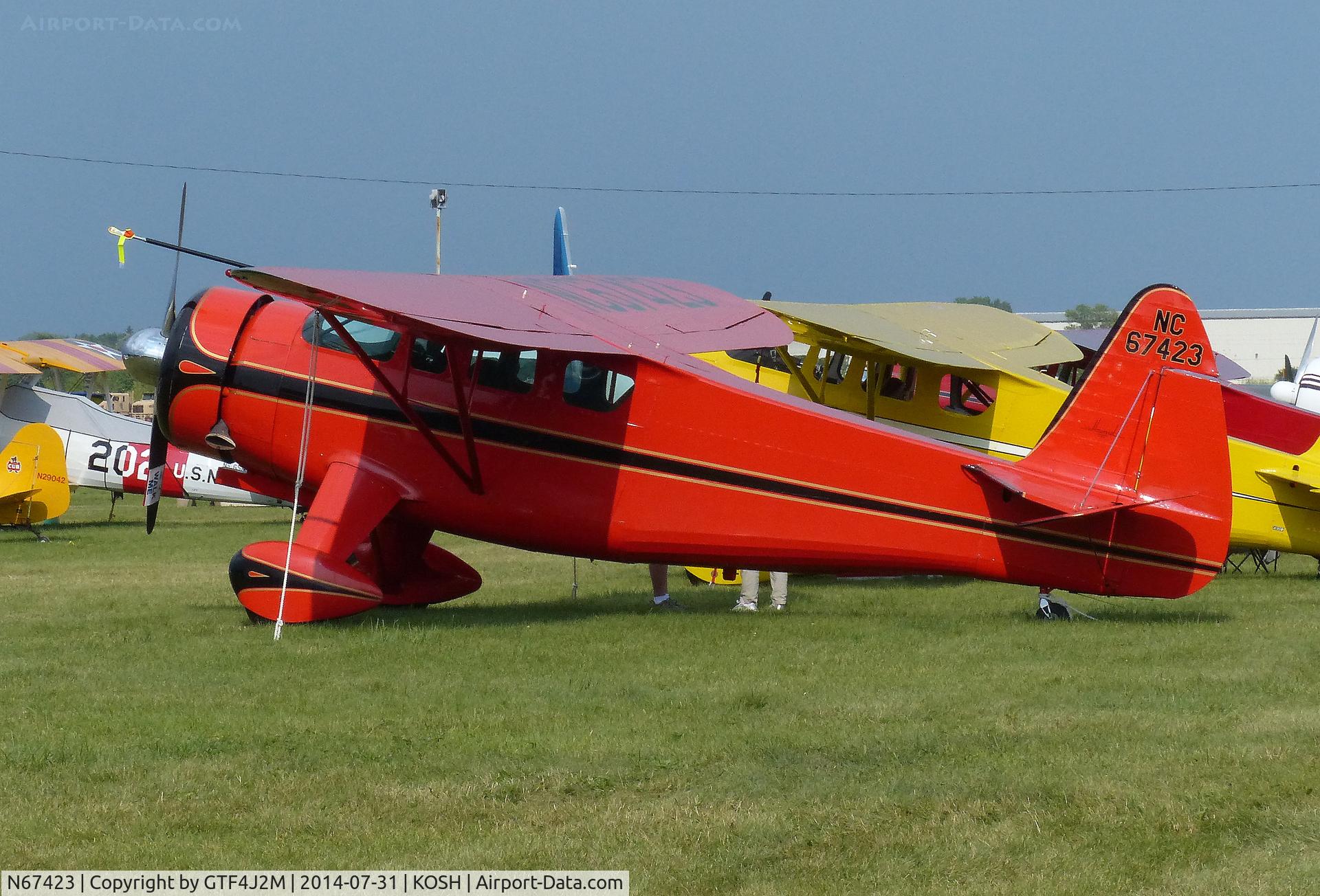 N67423, 1944 Howard Aircraft DGA-15P C/N 1802, N67423  at Oshkosh 31.7.14