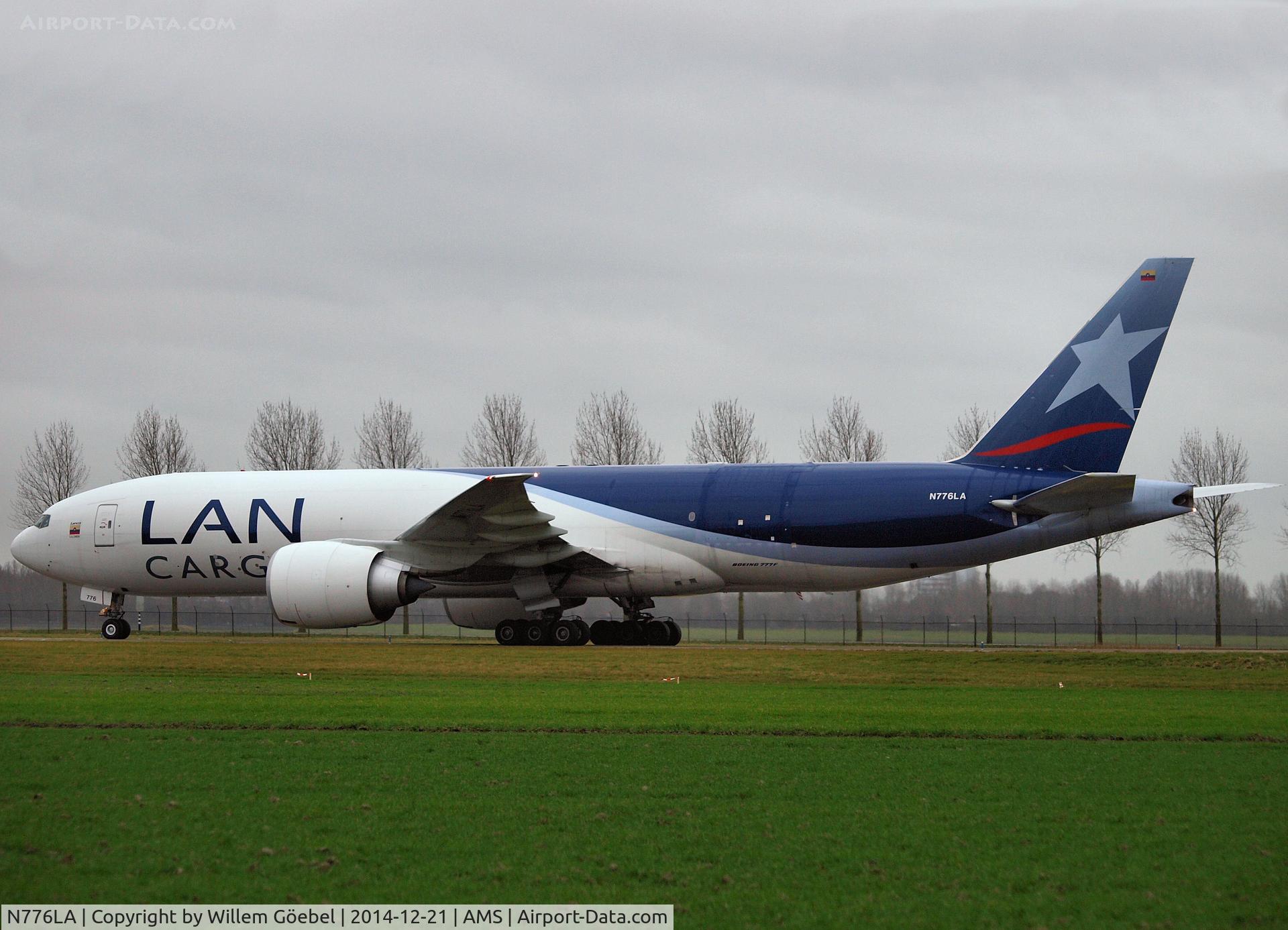 N776LA, 2012 Boeing 777-F16 C/N 38091, Taxi from runway 18R to the gate of Schiphol Airport