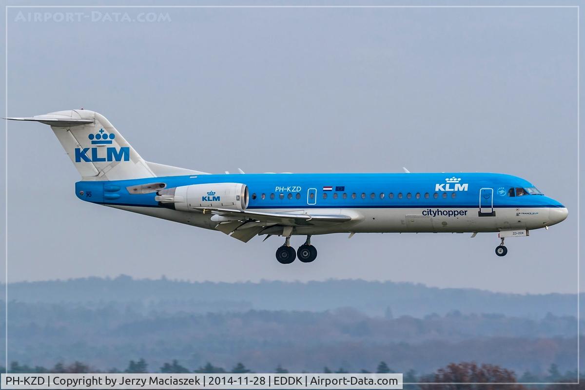PH-KZD, 1997 Fokker 70 (F-28-0070) C/N 11582, Fokker 70