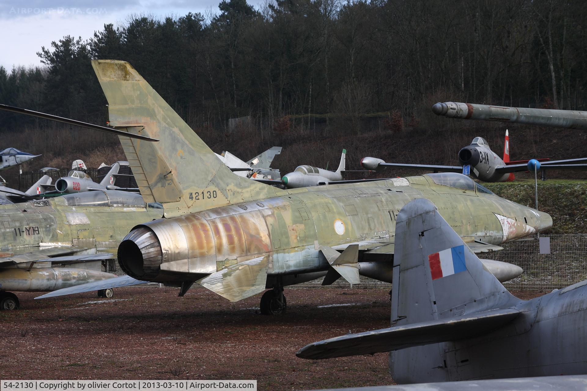 54-2130, 1954 North American F-100D Super Sabre C/N 223-10, note the heat marks on the rear fuselage
