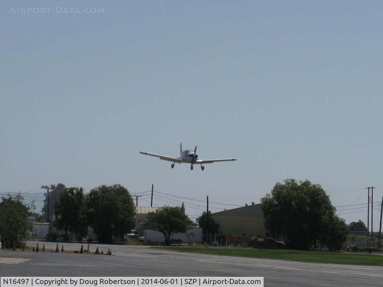 N16497, 1973 Piper PA-28-235 Cherokee Charger C/N 28-7310101, 1973 Piper PA-28-235 CHEROKEE CHARGER, Lycoming O-540-D4B5 235 Hp, on final Rwy 22