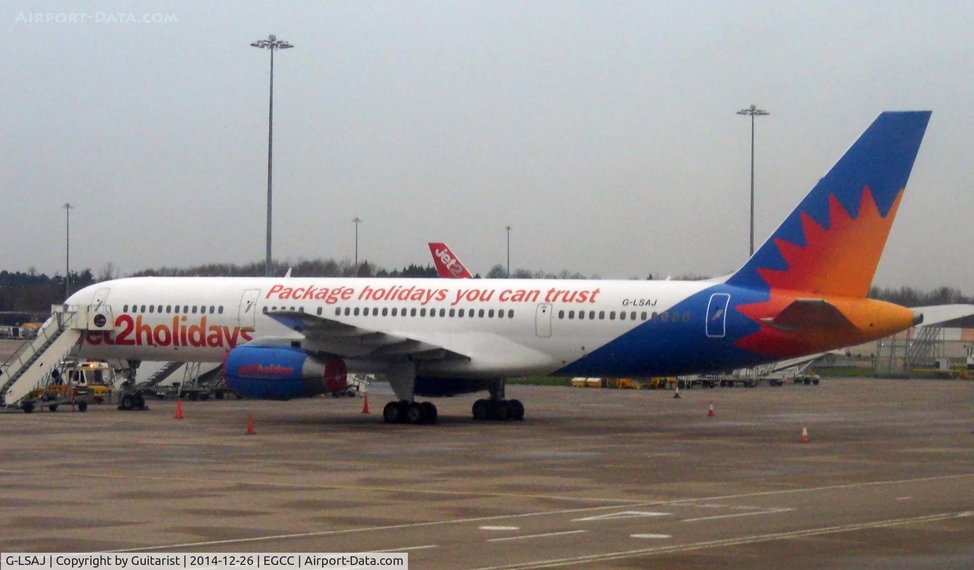 G-LSAJ, 1990 Boeing 757-236 C/N 24793, At Manchester
