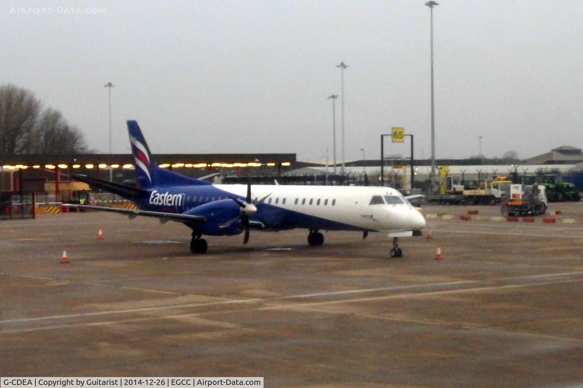 G-CDEA, 1994 Saab 2000 C/N 2000-009, At Manchester